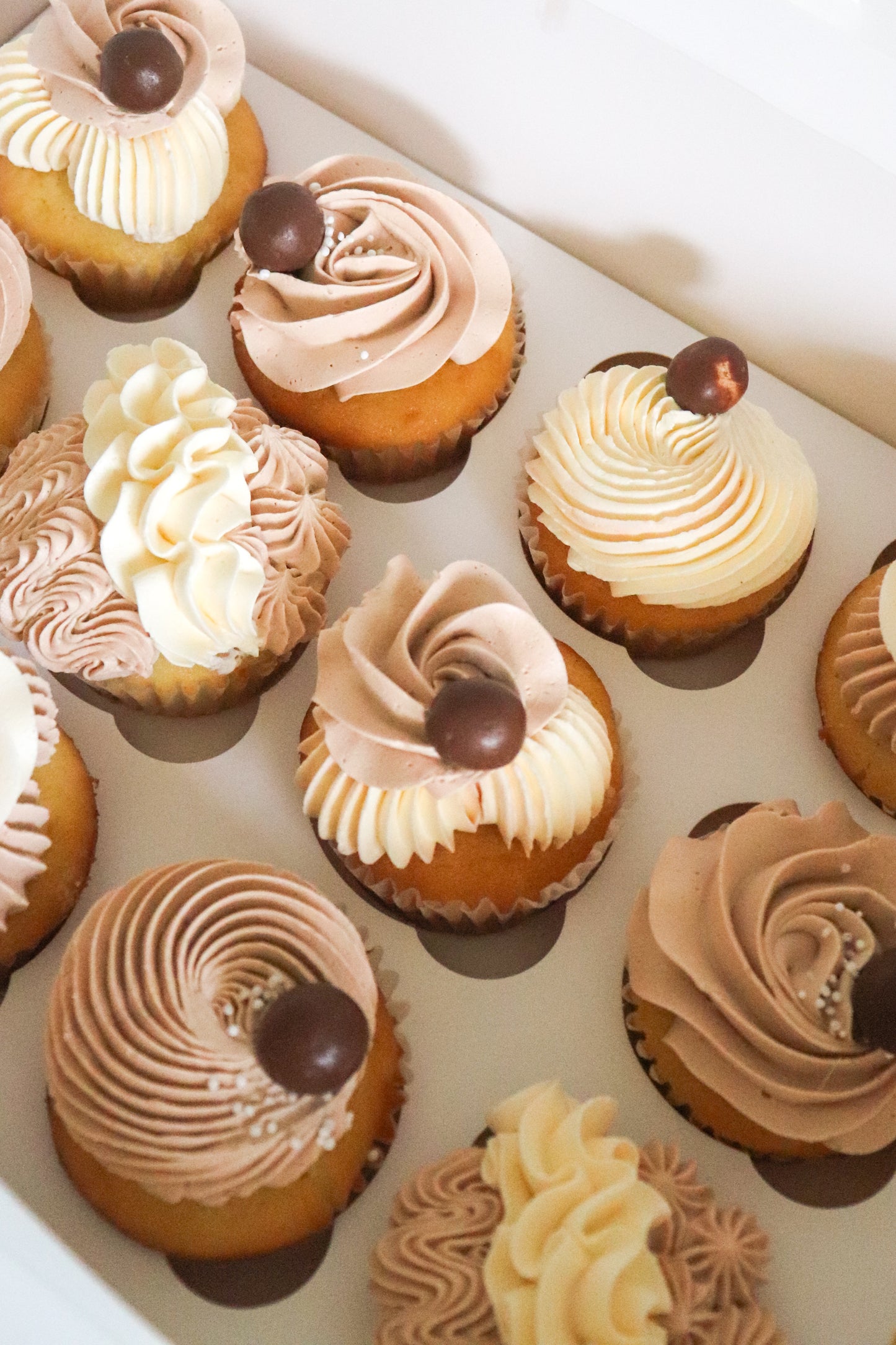 Mixed Piped Cupcakes